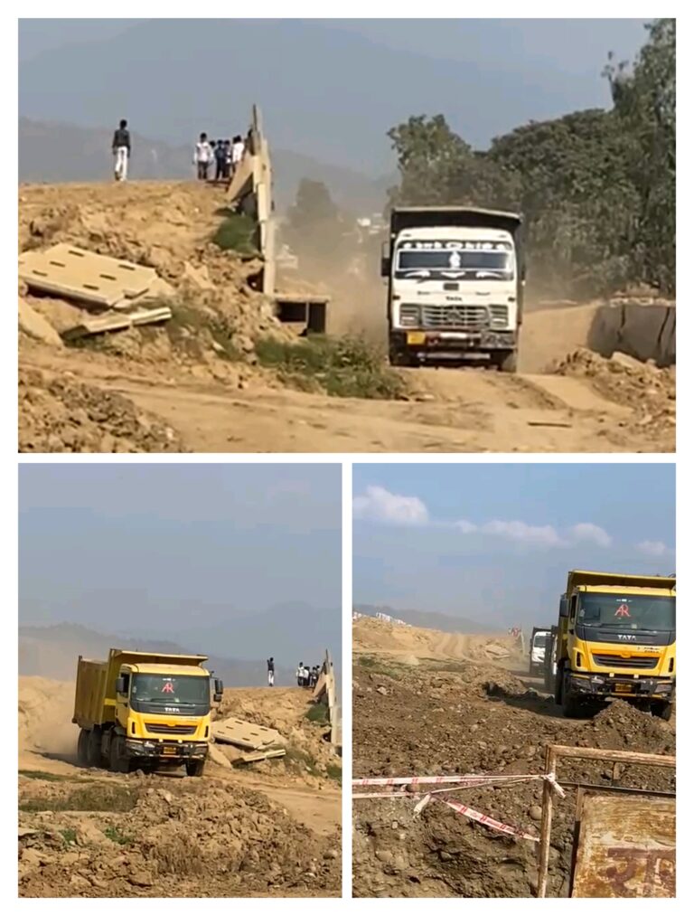 ओवरलोड वाहनों पर फूटा ग्रामीणों का गुस्सा, आंदोलन की चेतावनी।।